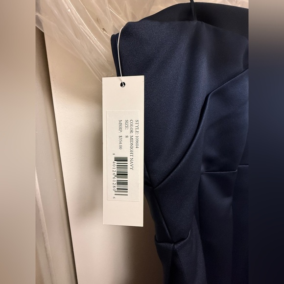 JAYGODFREY Midnight Blue Navy Strapless Dress Szie 8 - Picture 12 of 14
